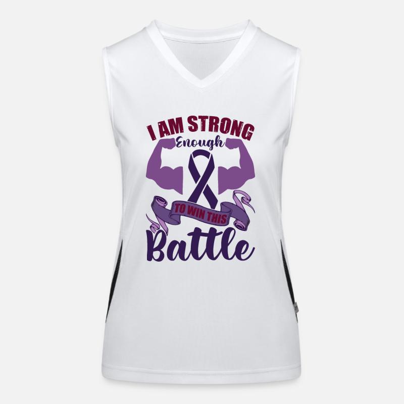 I Am Strong Enough To Win This Battle Women's Functional Contrast Tank Top