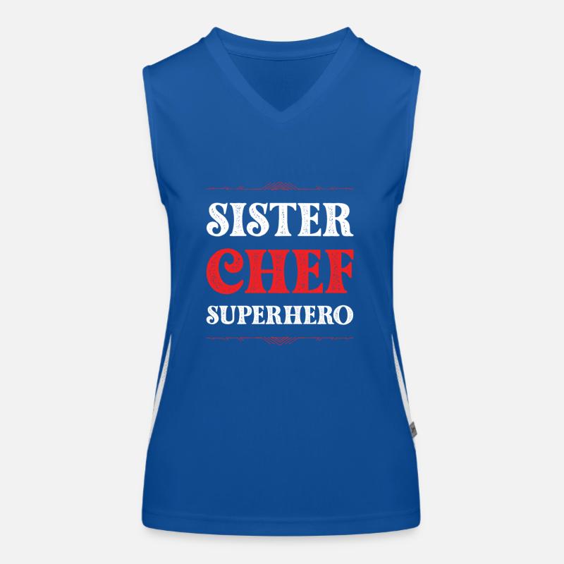 Schwester Chef Superheld Funktionelles Kontrast-Tank Top für Frauen