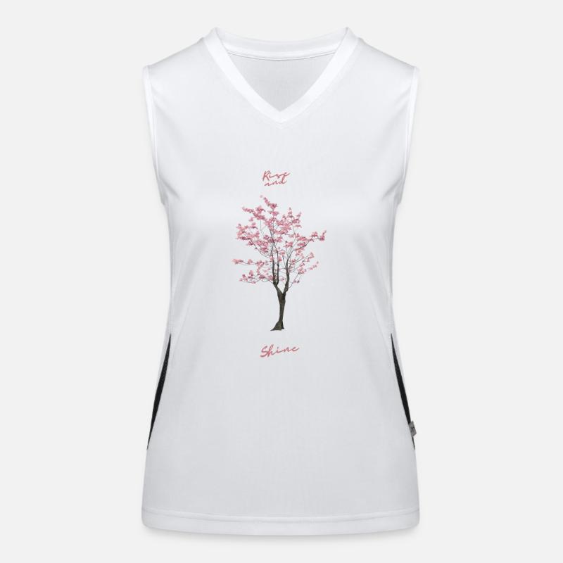 SAKURA TREE. Werde groß und blühe auf. Funktionelles Kontrast-Tank Top für Frauen