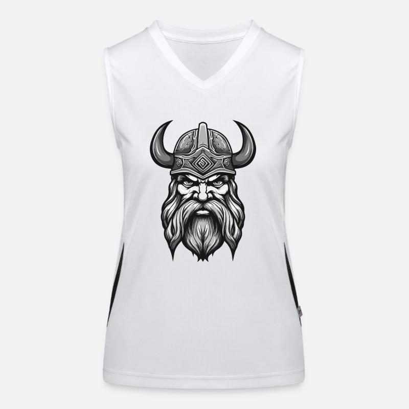 Wikinger Valhalla Odin Krieger Funktionelles Kontrast-Tank Top für Frauen
