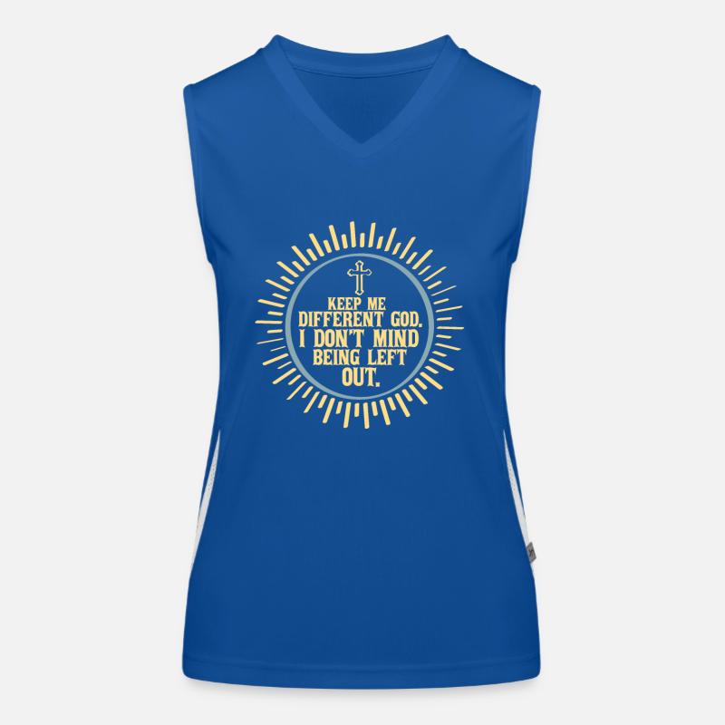 Keep Me Different God Holy Cross Catholic Funktionelles Kontrast-Tank Top für Frauen