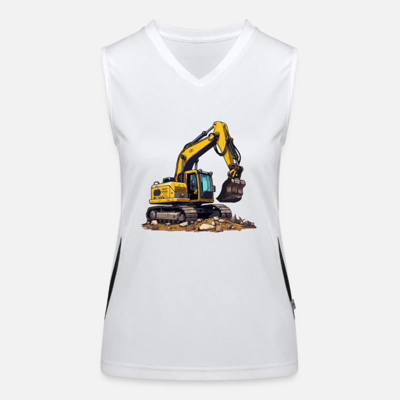 Realistischer Comic Bagger Funktionelles Kontrast-Tank Top für Frauen
