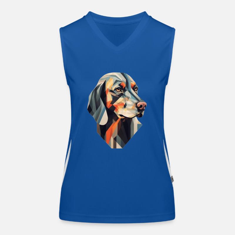 Chien - élégant, moderne, abstrait - art canin Débardeur respirant contrasté Femme