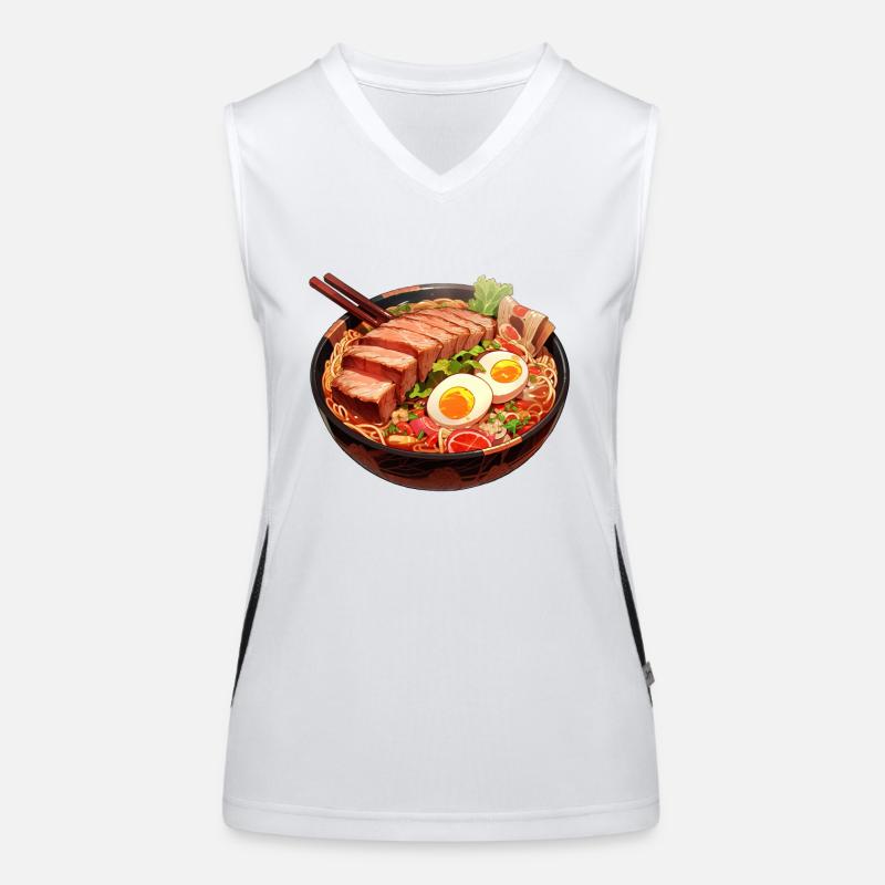Anime Ramen Noodles Women's Functional Contrast Tank Top