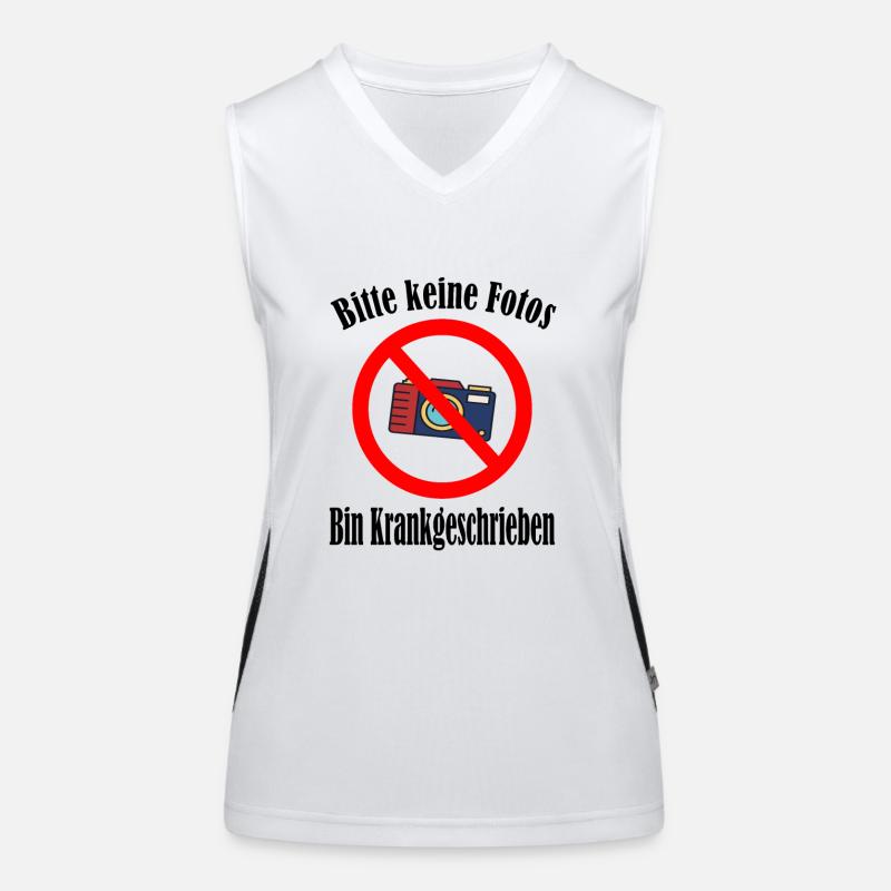 Bin Krankgeschrieben Funktionelles Kontrast-Tank Top für Frauen