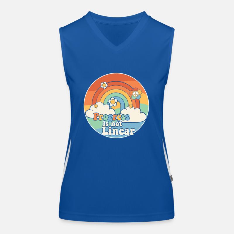 ABA Therapy Progress Is Not Linear Funktionelles Kontrast-Tank Top für Frauen