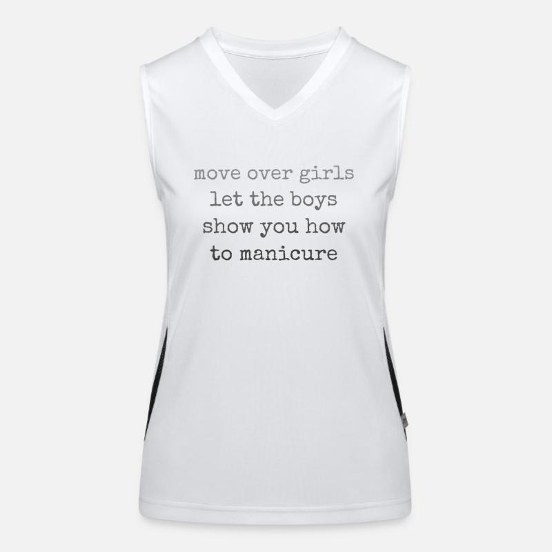 Platz Da, Mädchen - Nageltechnikerinnen Funktionelles Kontrast-Tank Top für Frauen