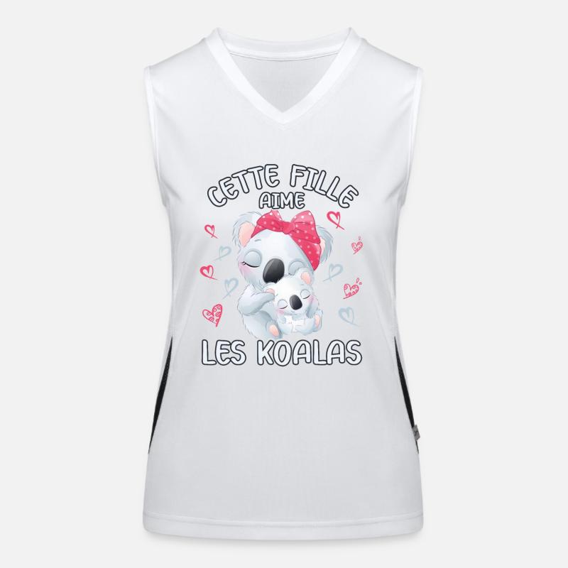 Dieses Mädchen Liebt Koalas Funktionelles Kontrast-Tank Top für Frauen