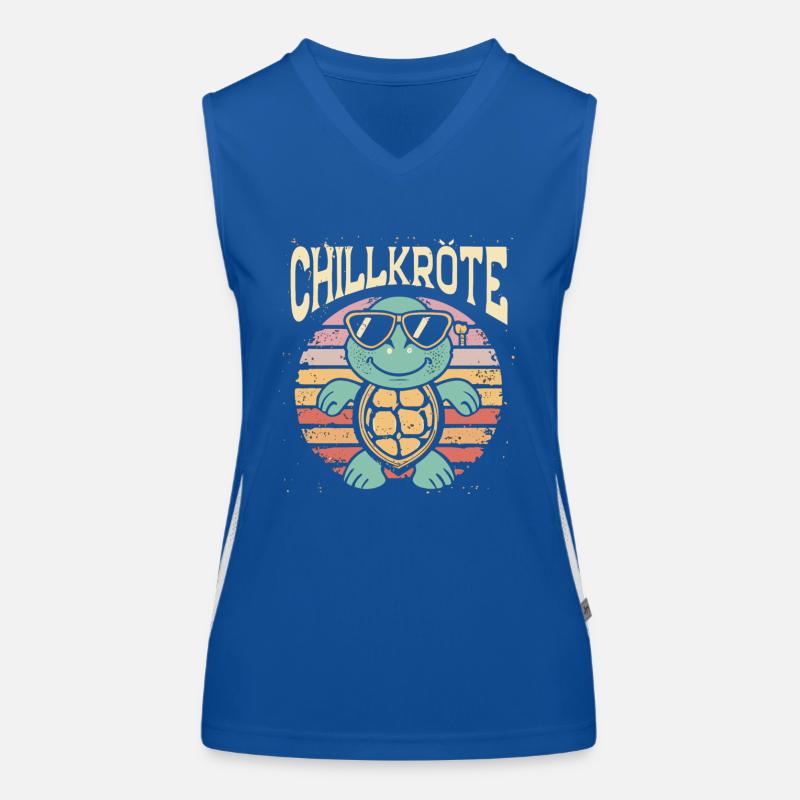 Relaxed turtles Chill toad Women's Functional Contrast Tank Top