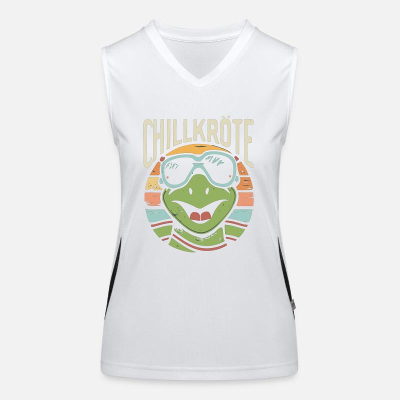 Relaxed Turtle Chill Toad Women's Functional Contrast Tank Top