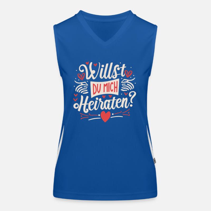 Willst du mich heiraten Funktionelles Kontrast-Tank Top für Frauen