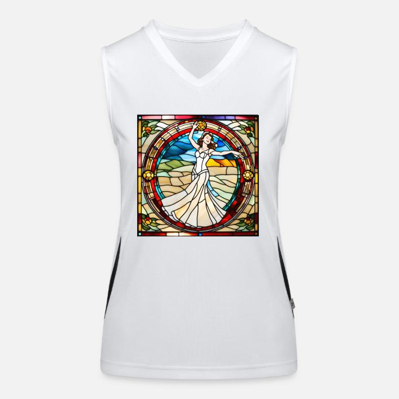 Wedding glass - bridal joy Women's Functional Contrast Tank Top
