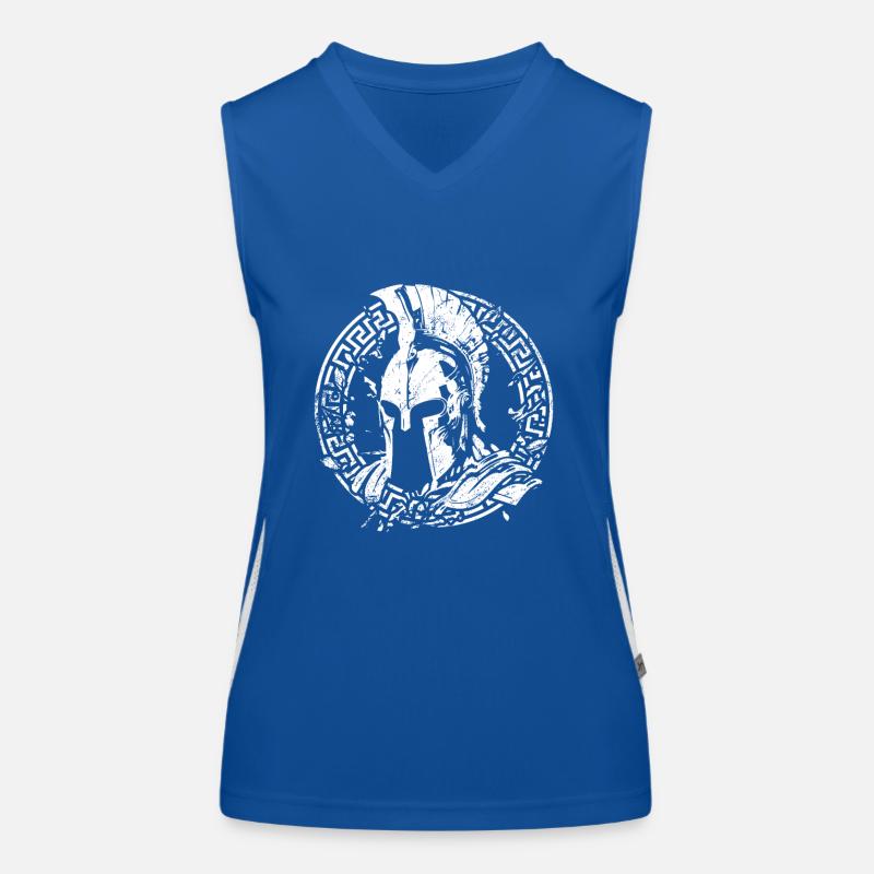 Sparta Helm Symbol Krieger Logo Gladiator Funktionelles Kontrast-Tank Top für Frauen