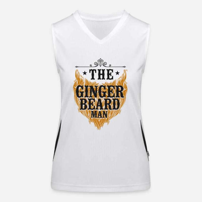 Beard Lover Bearded Man Ginger Funktionelles Kontrast-Tank Top für Frauen