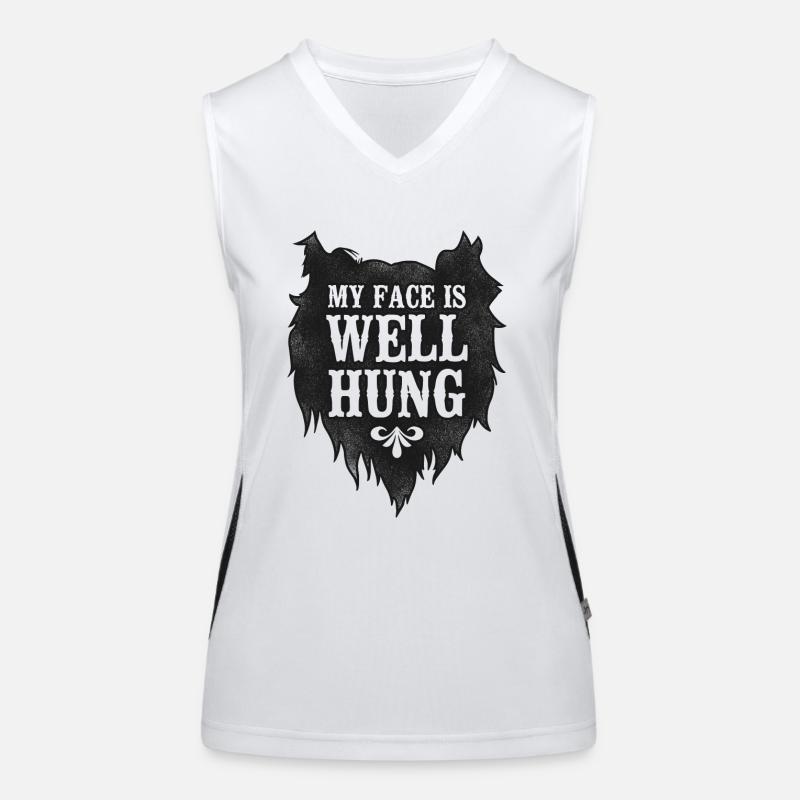 Beard Lover Bearded Man My Face Is Women's Functional Contrast Tank Top