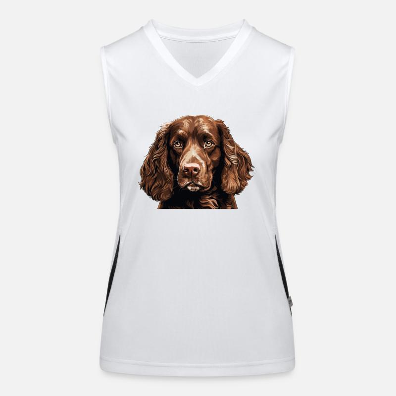 Dog American Water Spaniel Women's Functional Contrast Tank Top