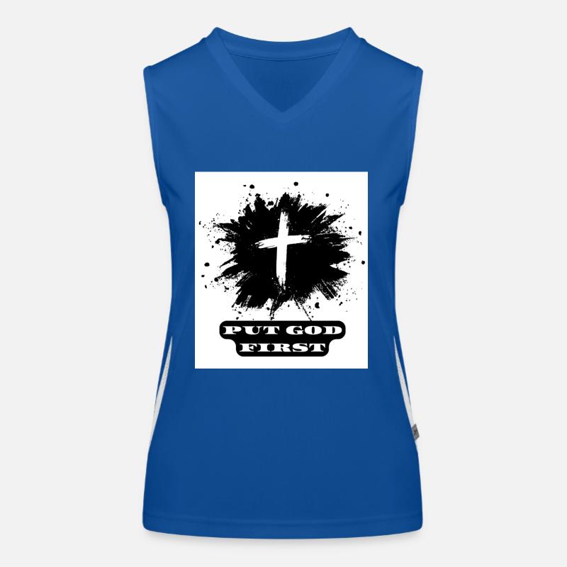 Prioritize Faith: Put God First Women's Functional Contrast Tank Top