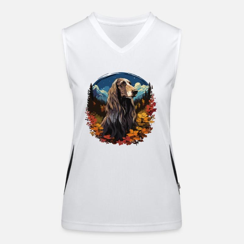 Dog Afghan Hound Women's Functional Contrast Tank Top