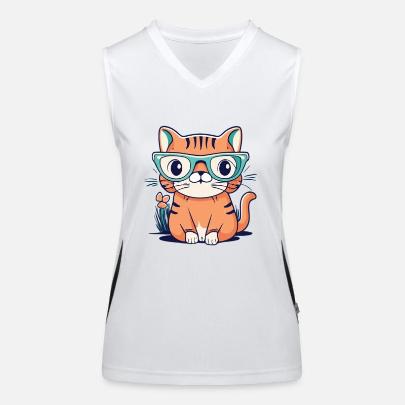 Chat Bébé Chat Chat Maman Chat Papa Débardeur respirant contrasté Femme