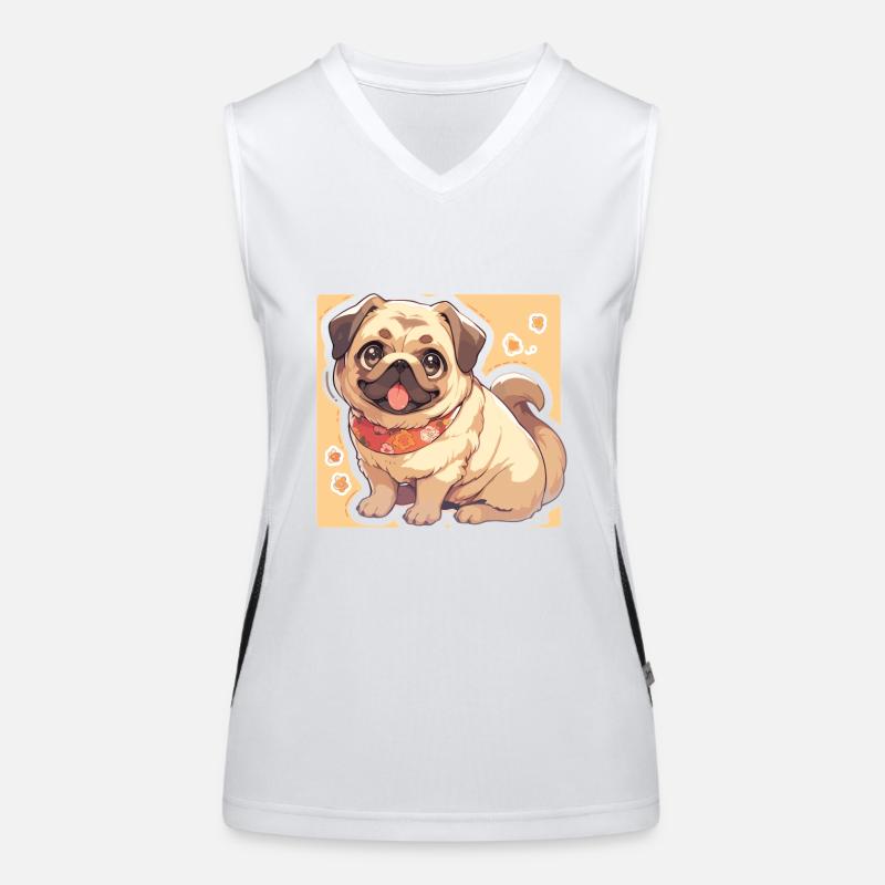 Mops Mops Hund Mops Leben Mops Geschenke Funktionelles Kontrast-Tank Top für Frauen