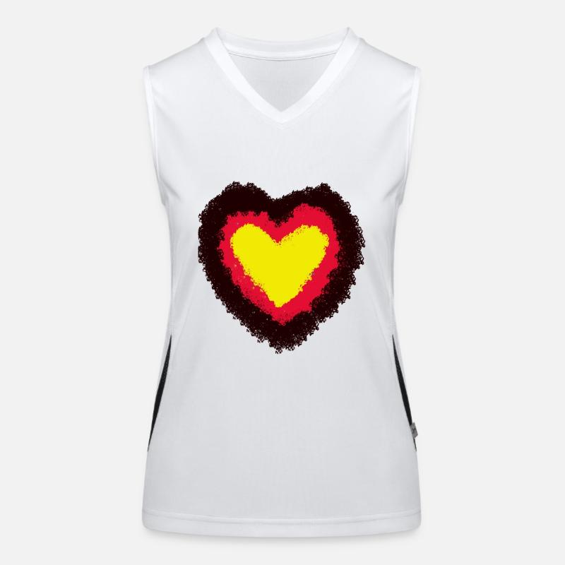 German Germany Countries Hearts Heart Gate Pride Women's Functional Contrast Tank Top