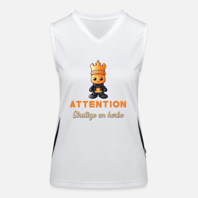 Budding Strategist Gift Chess Player Beginner Women's Functional Contrast Tank Top