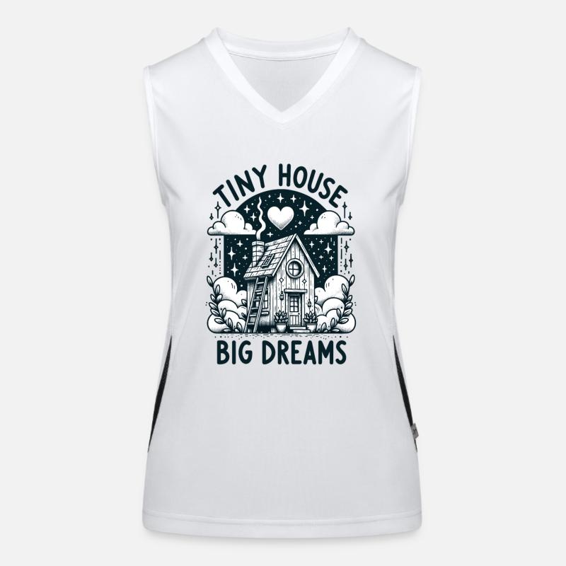 Tiny House Owner Builder - Tiny House Big Dreams Women's Functional Contrast Tank Top