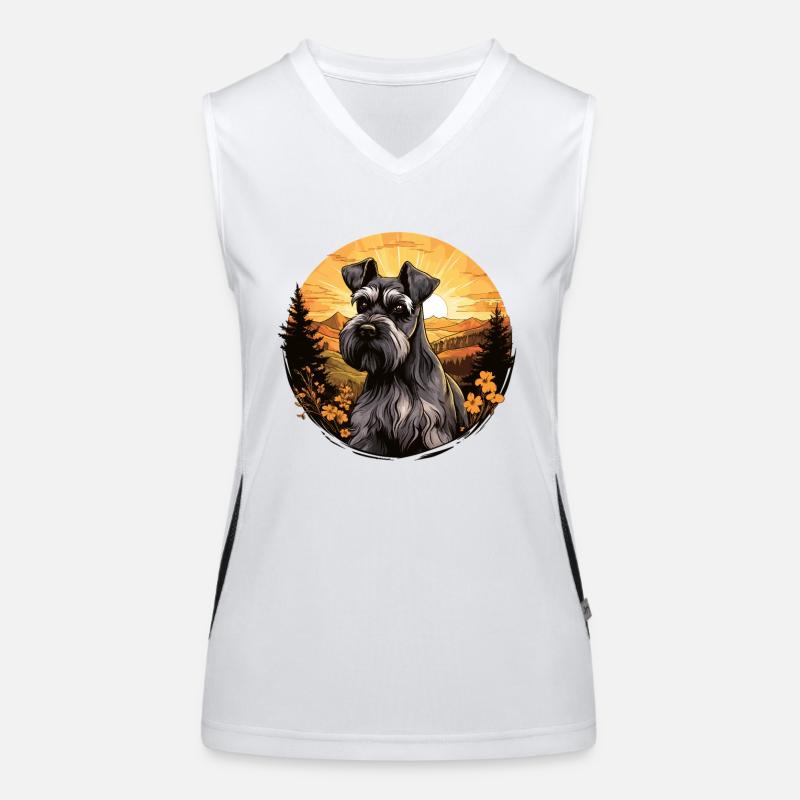 Riesenschnauzer Funktionelles Kontrast-Tank Top für Frauen