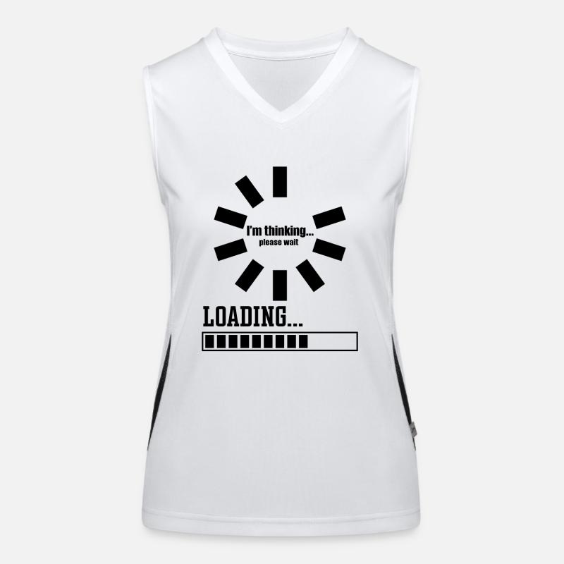 Im thinking please wait its Loading I Think Funktionelles Kontrast-Tank Top für Frauen