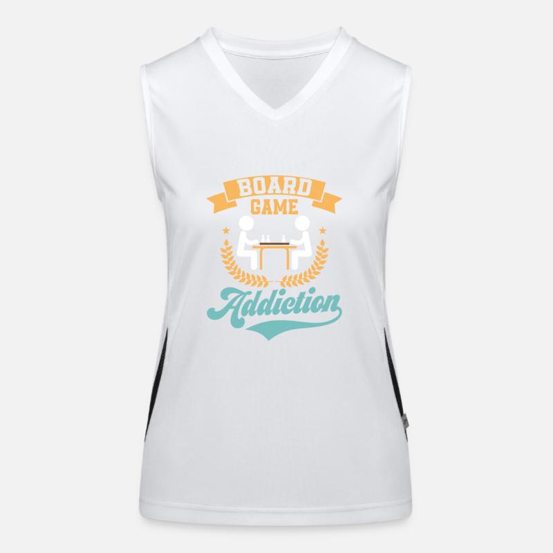 Board Game Addict Nerd Gamer Tabletop Player Funktionelles Kontrast-Tank Top für Frauen