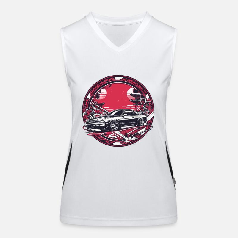 Auto im japanischen Stil, JDM Funktionelles Kontrast-Tank Top für Frauen