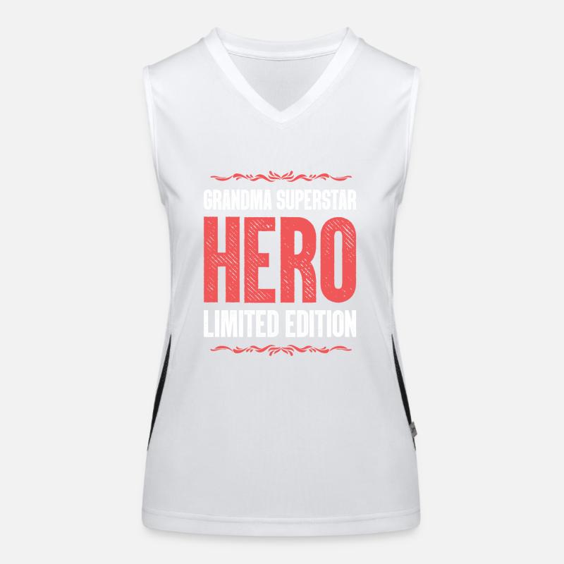 Beste Oma Heldin Spruch Funktionelles Kontrast-Tank Top für Frauen