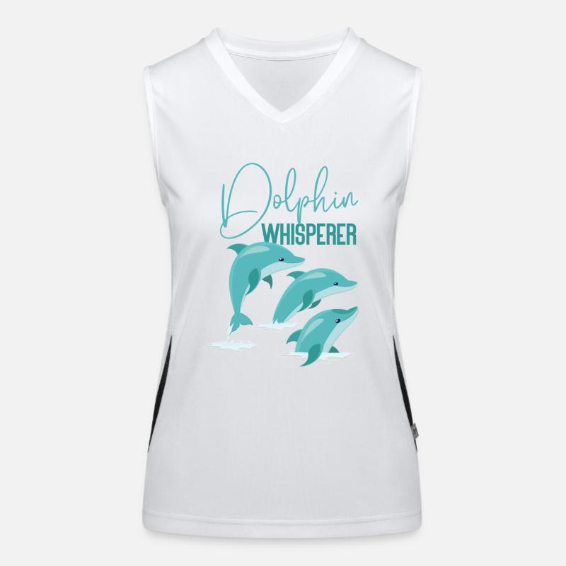 Dolphin Dolphin Whisperer Funktionelles Kontrast-Tank Top für Frauen