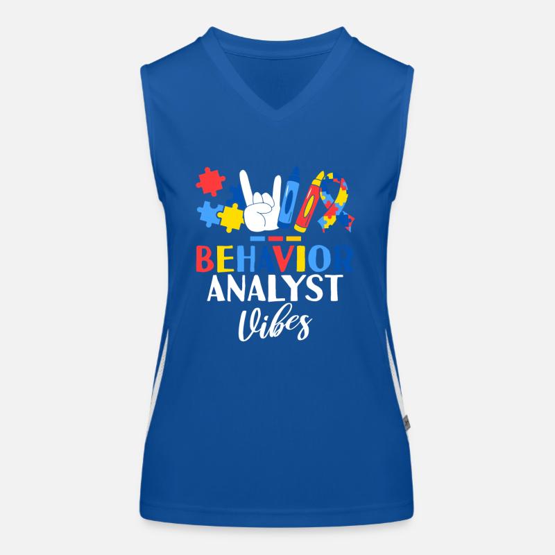Behavior Analyst Vibes ABA Therapist Behavioral Women's Functional Contrast Tank Top