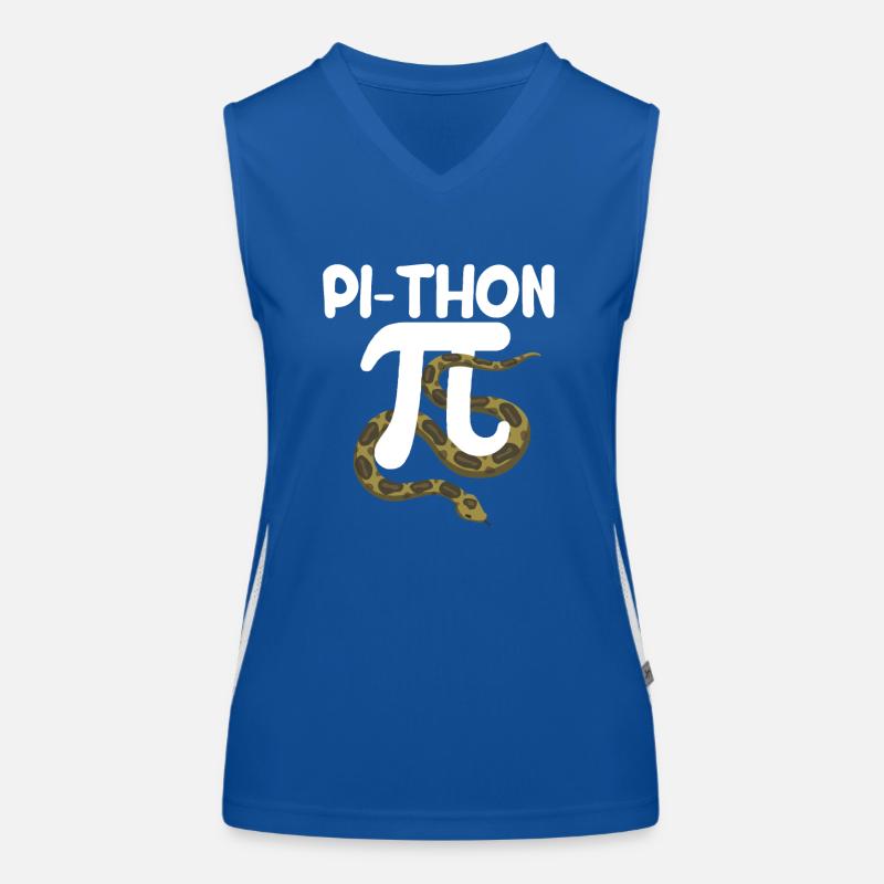 Pi-Thon Lustiger Pi-Tag Python Schlange Mathematik Funktionelles Kontrast-Tank Top für Frauen