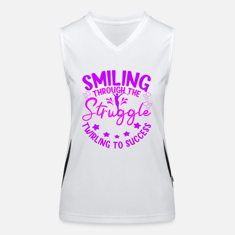 Bâton Twirling Twirling Vers Le Succès Bâton Cadeaux Débardeur respirant contrasté Femme
