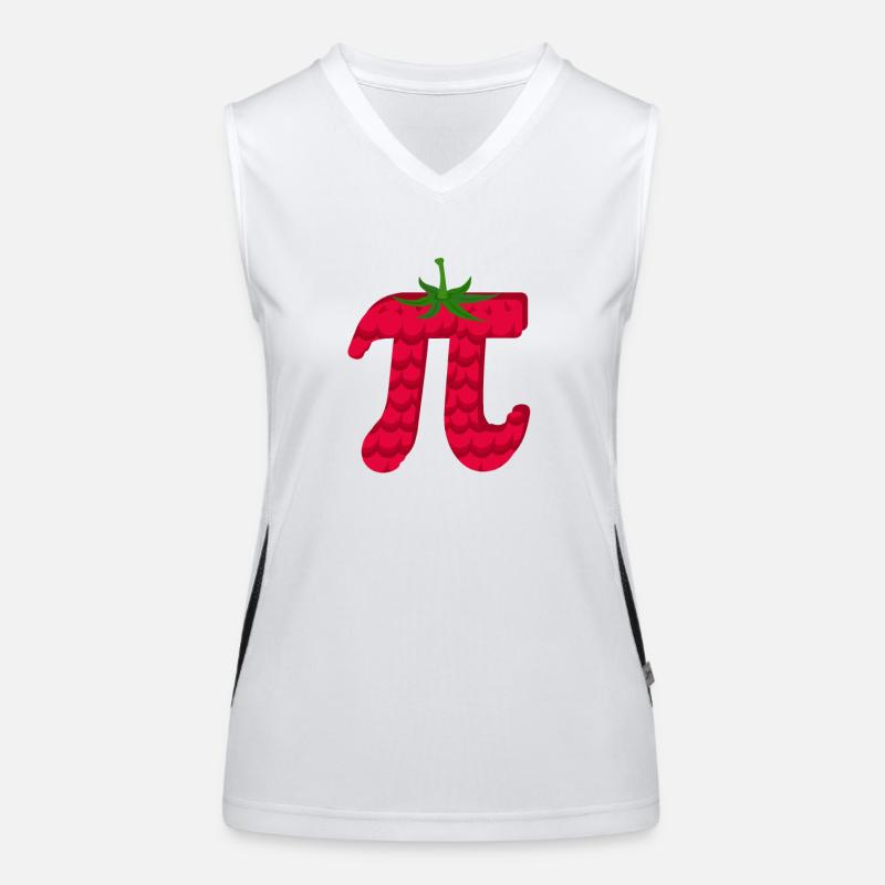 Raspberry Funny Pi Day Cake Math Lover Women's Functional Contrast Tank Top