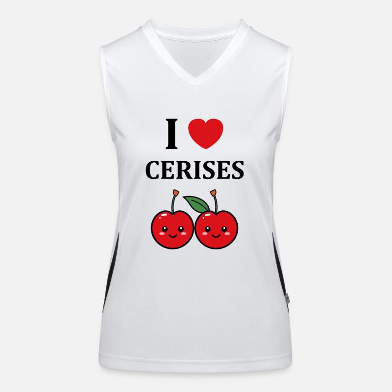 cerises Débardeur respirant contrasté Femme