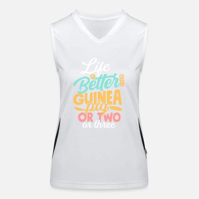 Life Is Better With A Guinea Pig Or Two Or Three C Funktionelles Kontrast-Tank Top für Frauen