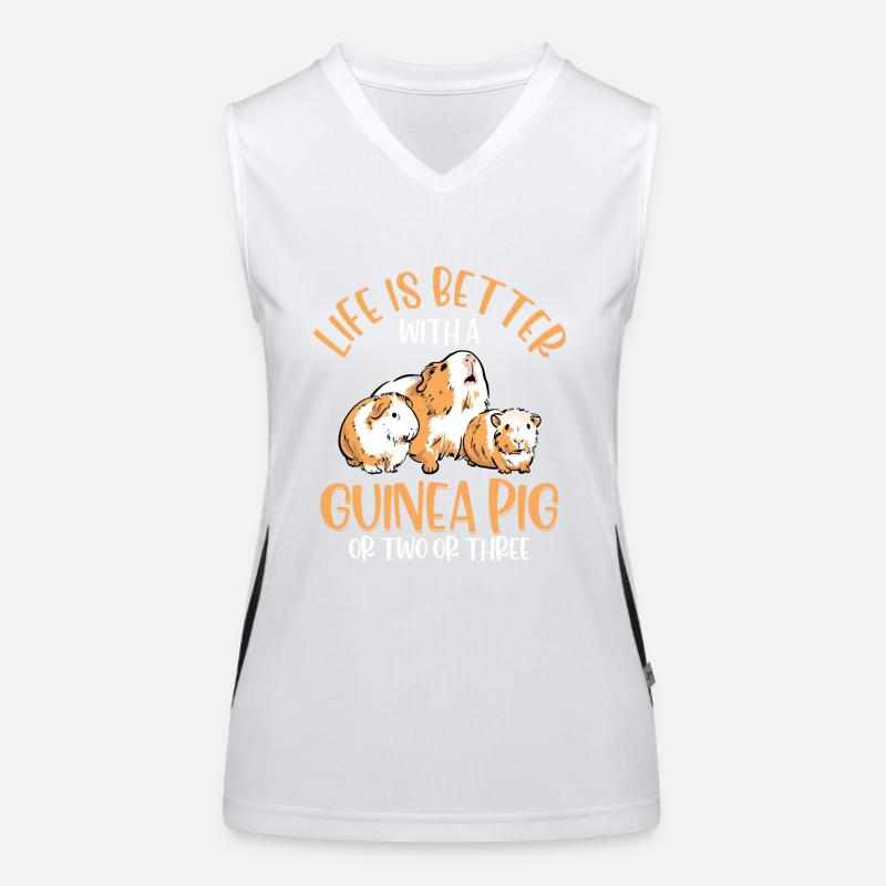 Life Is Better With A Guinea Pig Or Two Or Three R Funktionelles Kontrast-Tank Top für Frauen
