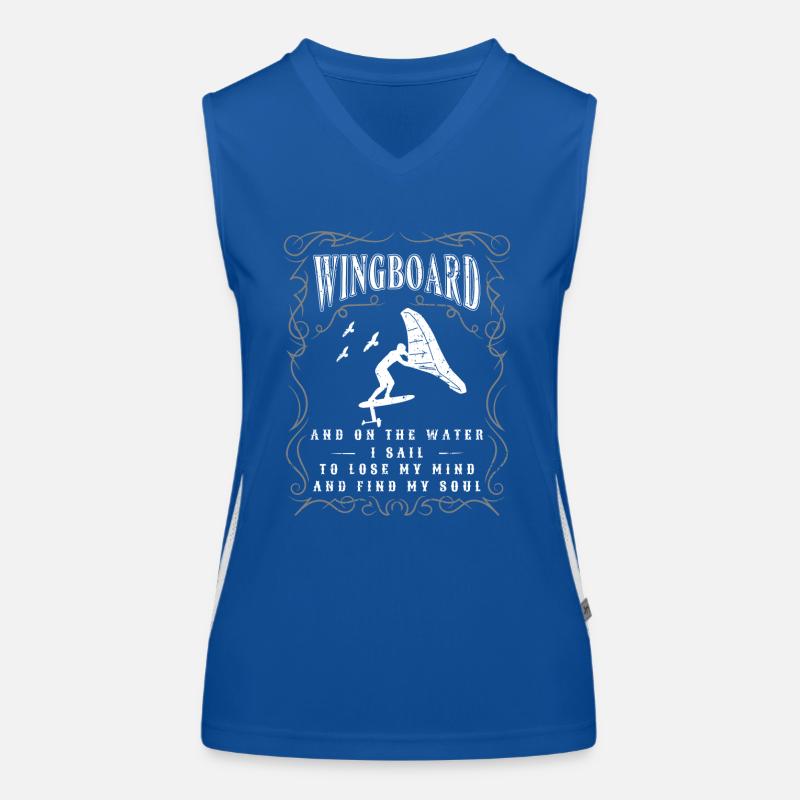 Wingfoil Surfer Wingfoiling Board Kitefoil Sayings Women's Functional Contrast Tank Top