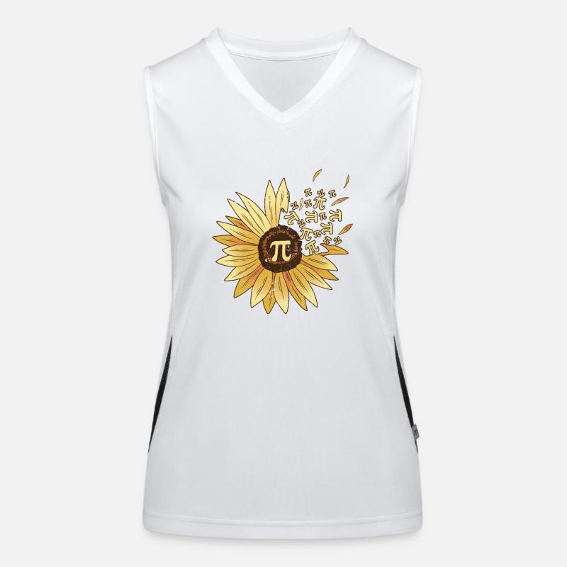 Pi Day Sonnenblume 3,14 Pi Zahlensymbol Math Lover Funktionelles Kontrast-Tank Top für Frauen