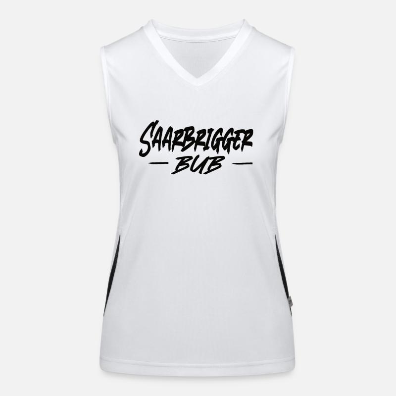 Saarbrigger Bub Saarland Saarländisch Dialekt Saar Funktionelles Kontrast-Tank Top für Frauen