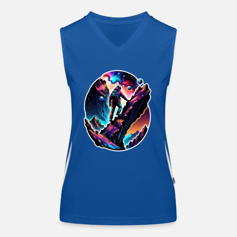 Climbing - Moon - Space Women's Functional Contrast Tank Top