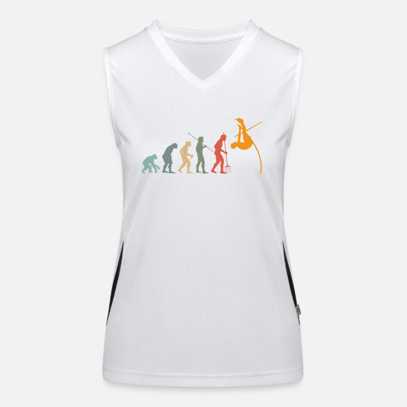 Stabhochspringer Leichtathleten Evolution Funktionelles Kontrast-Tank Top für Frauen