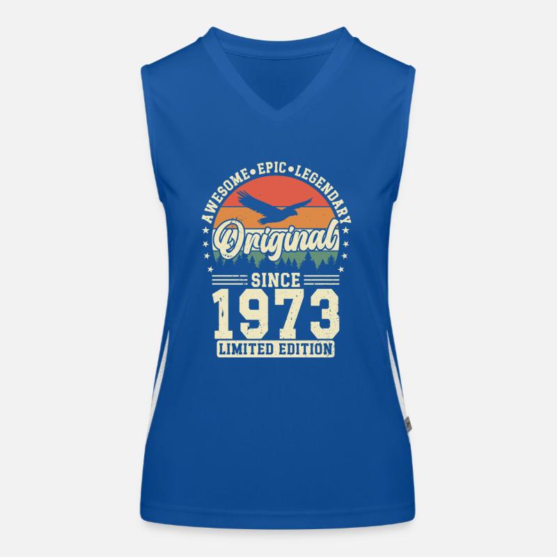 Legendäres Jubiläum 1973 Funktionelles Kontrast-Tank Top für Frauen