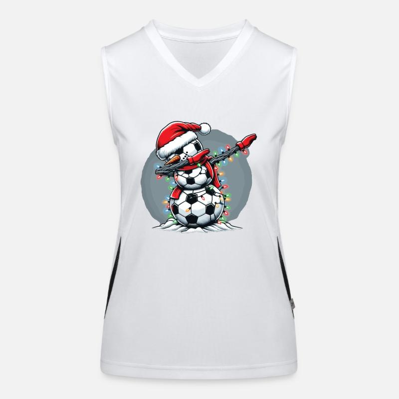 Snowman Dabbing Snowman Dab Snowmen Women's Functional Contrast Tank Top