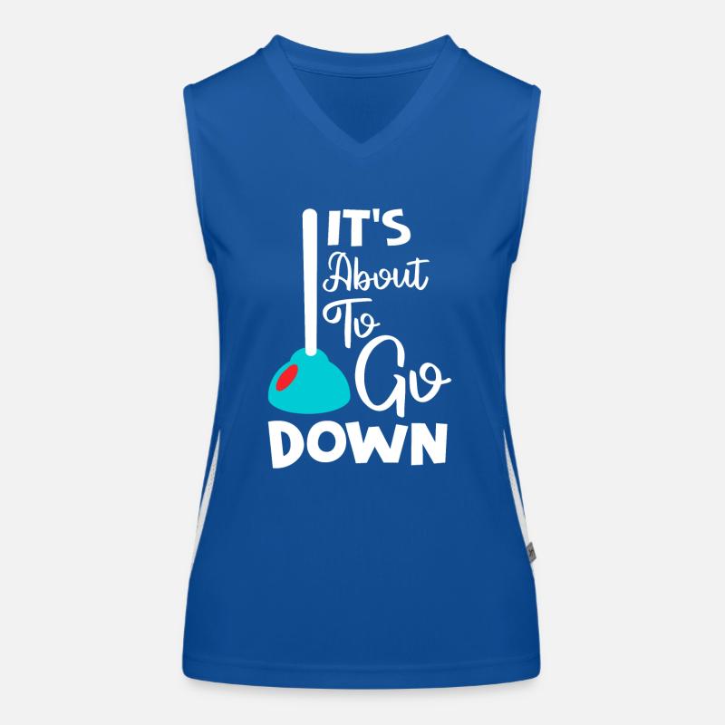 It's About To Go Down Plumber Pipefitter Wrench Funktionelles Kontrast-Tank Top für Frauen