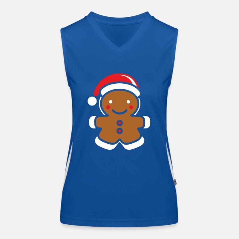 Lebkuchenmann Funktionelles Kontrast-Tank Top für Frauen