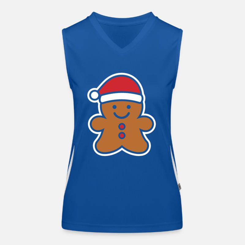 Lebkuchenmann Funktionelles Kontrast-Tank Top für Frauen